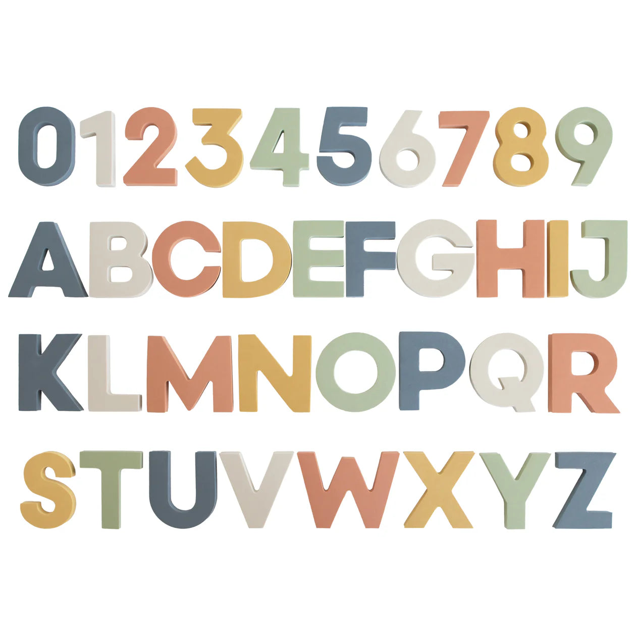Letters & Numbers Bath Play Set by mushie