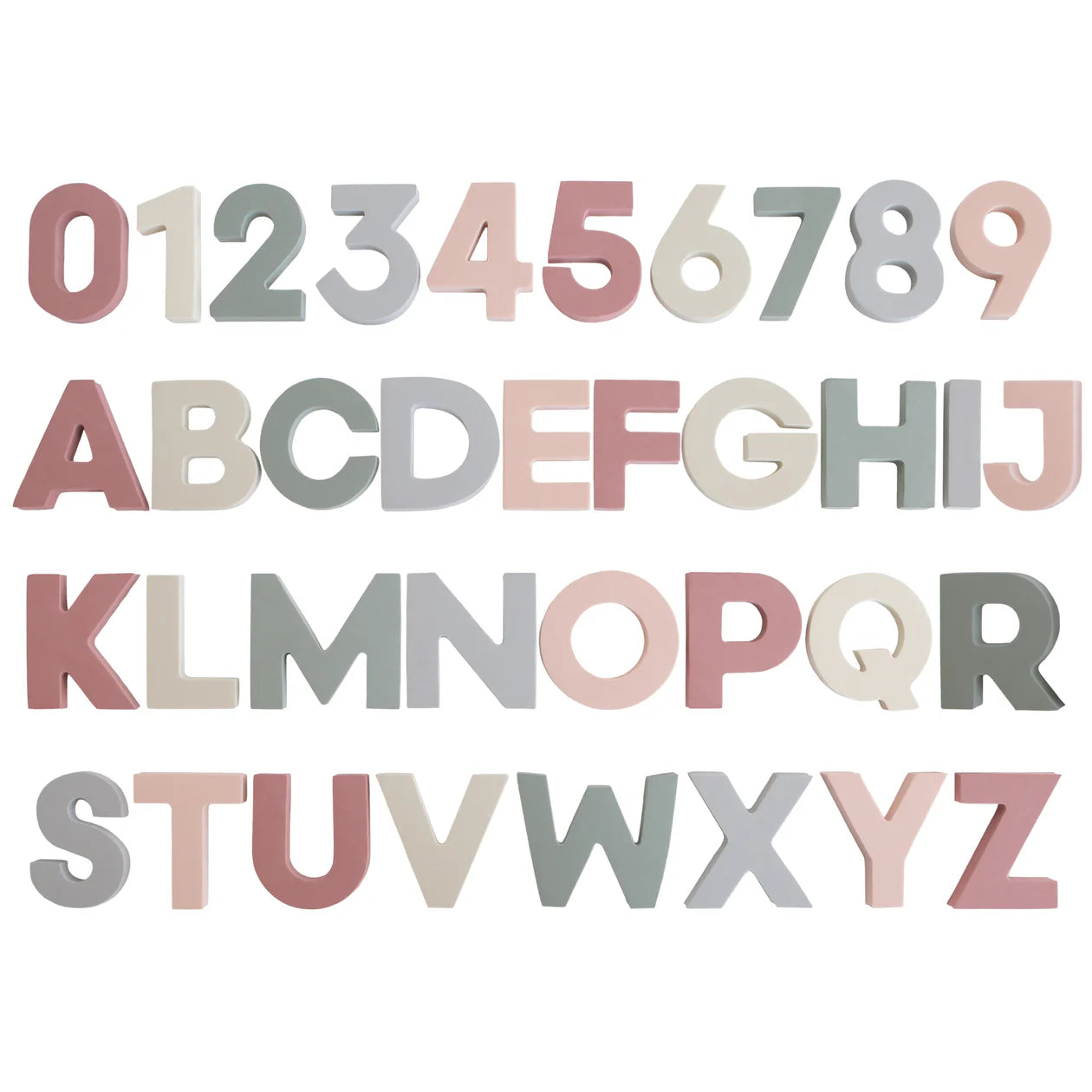 Letters & Numbers Bath Play Set by mushie
