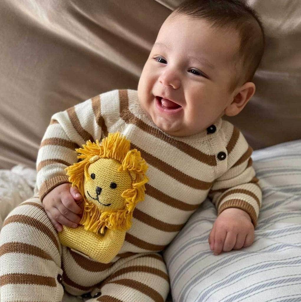 Organic Lion Rattle by Estella NYC