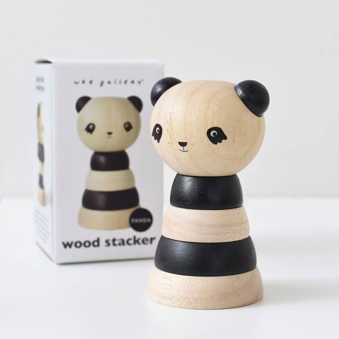 Panda Wood Stacker by Wee Gallery