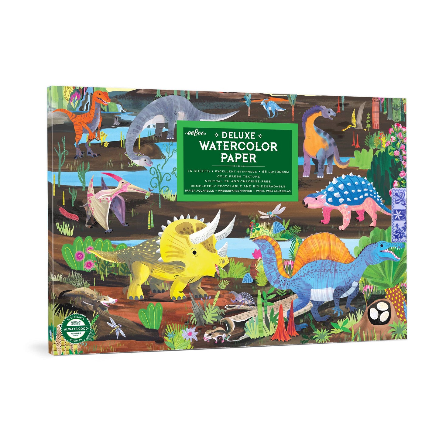 Dinosaur Watercolor Pad by eeBoo