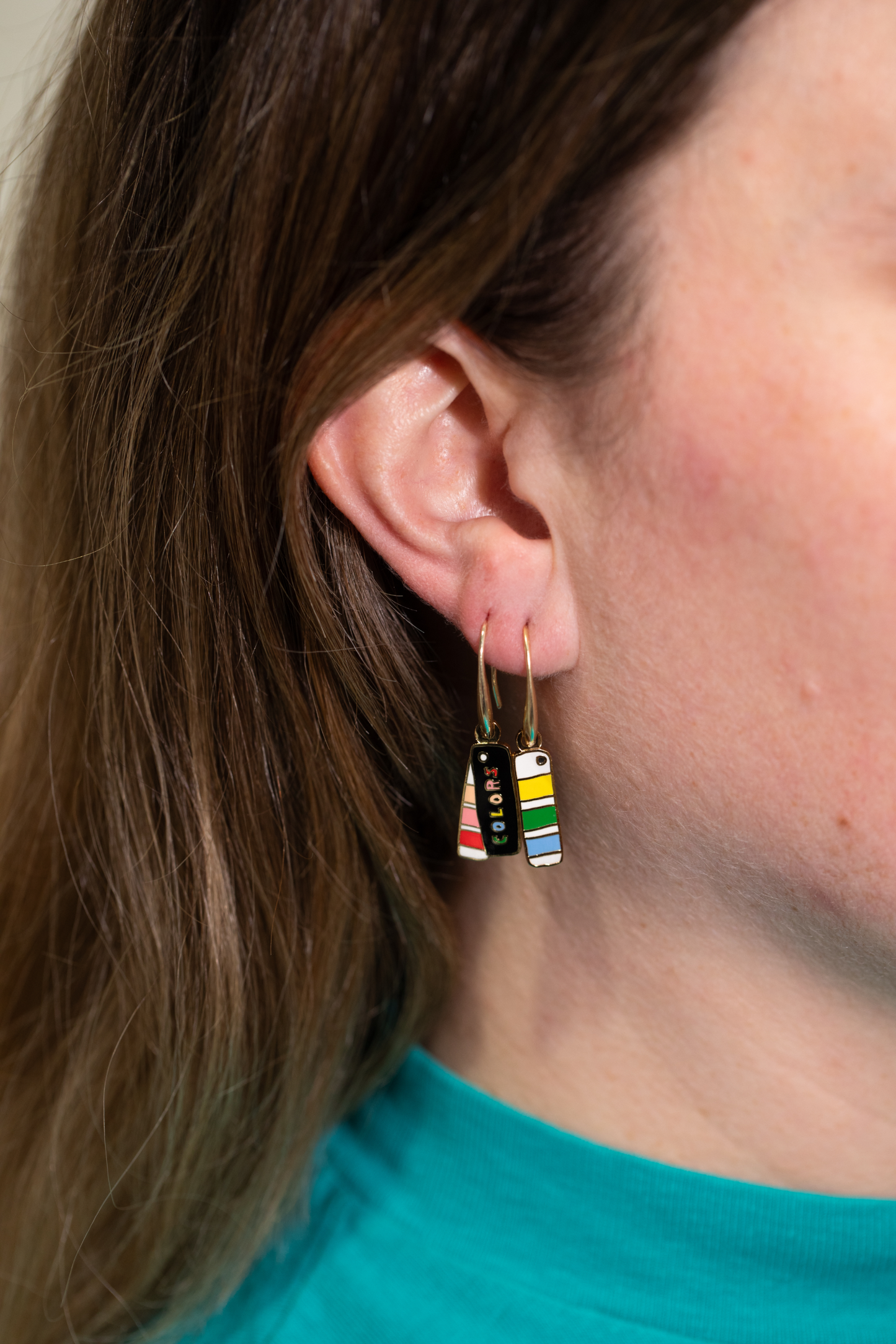 Colors Swatch Book Earrings - Yellow Owl Workshop