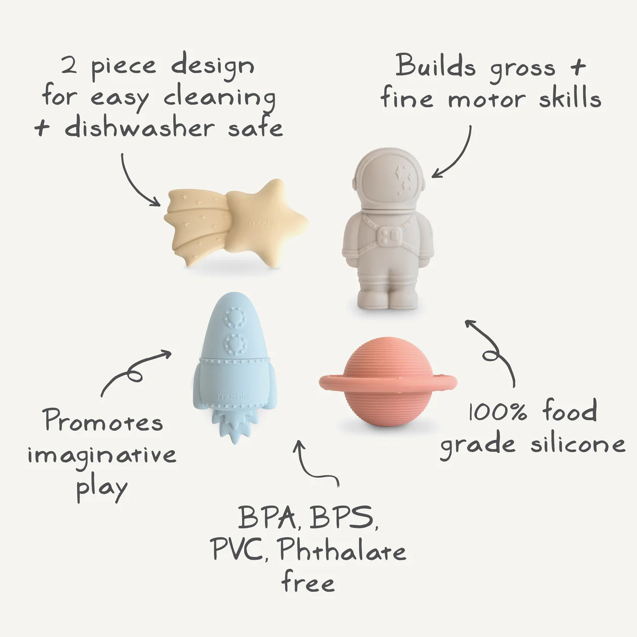 Space Bath Play Set by mushie