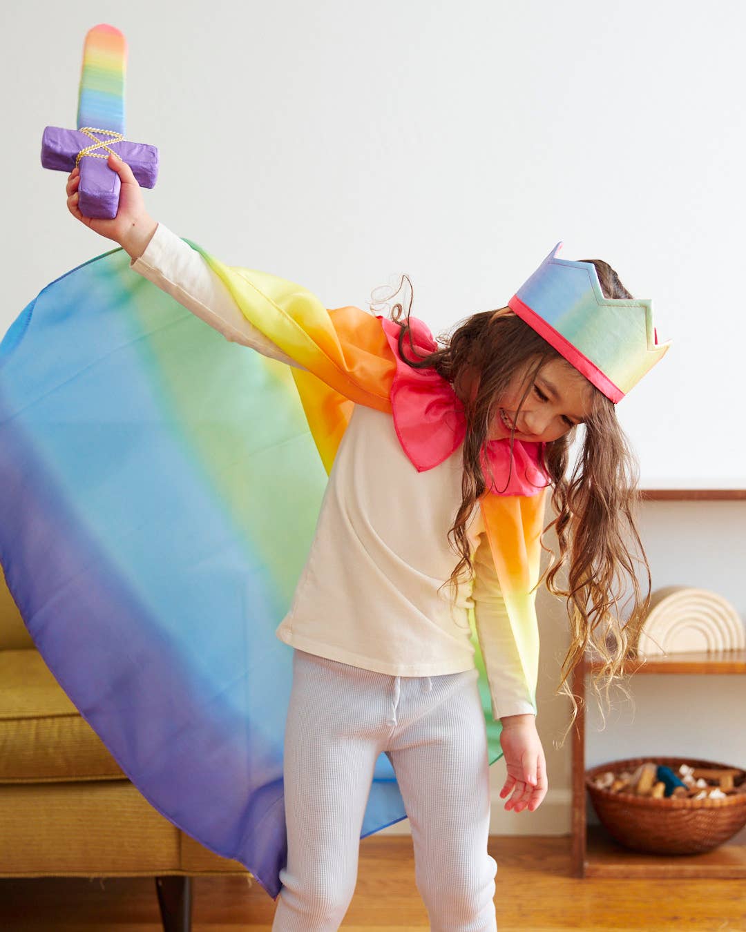 Rainbow Soft Sword by Sarah's Silks