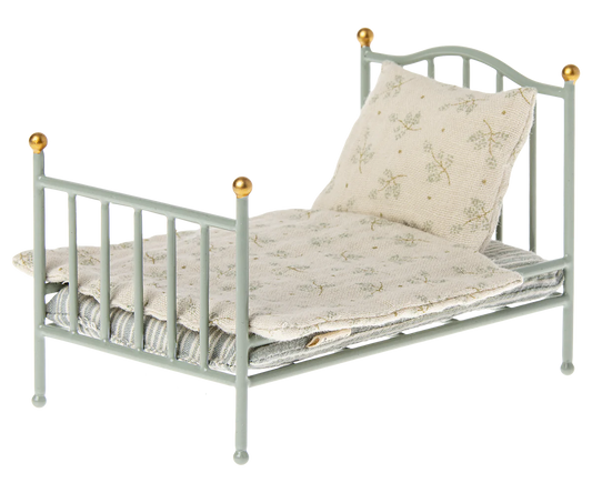 Vintage Bed for Mouse, Mint, by Maileg