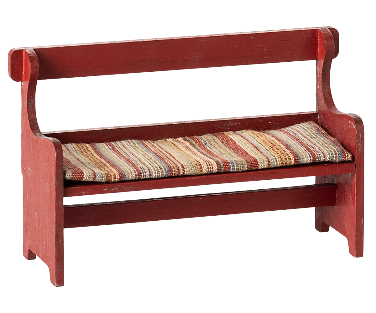 Bench, Mouse, Red, by Maileg