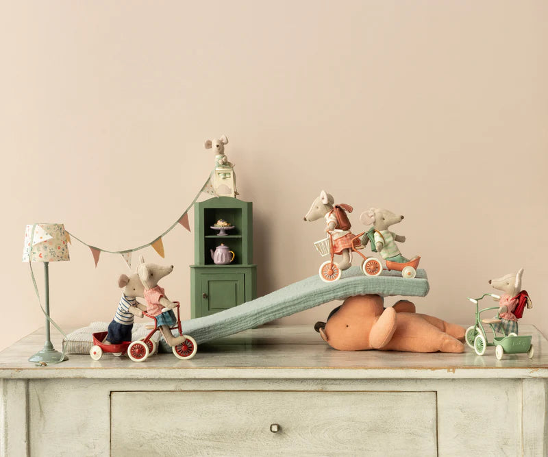 Tricycle Mouse, Little Brother in Mint by Maileg