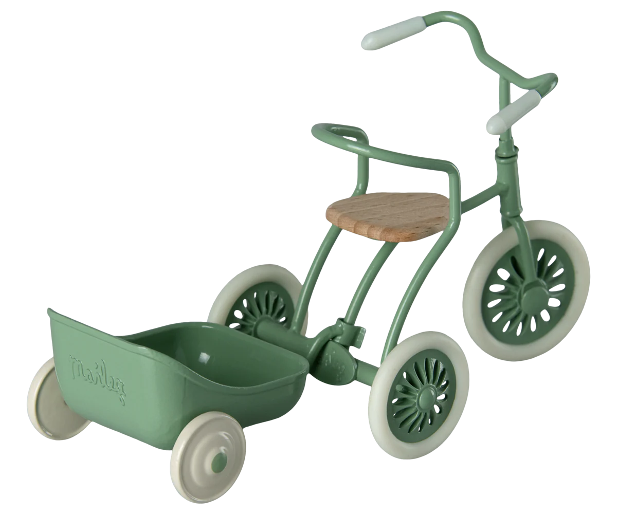 Tricycle Hanger (Green), Mouse, by Maileg