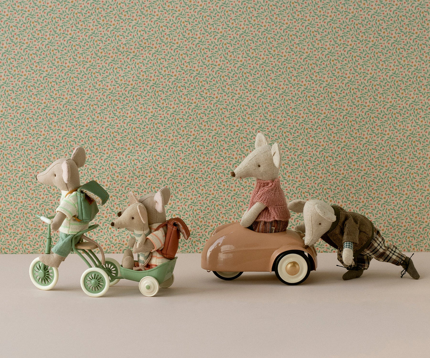 Tricycle Hanger (Green), Mouse, by Maileg