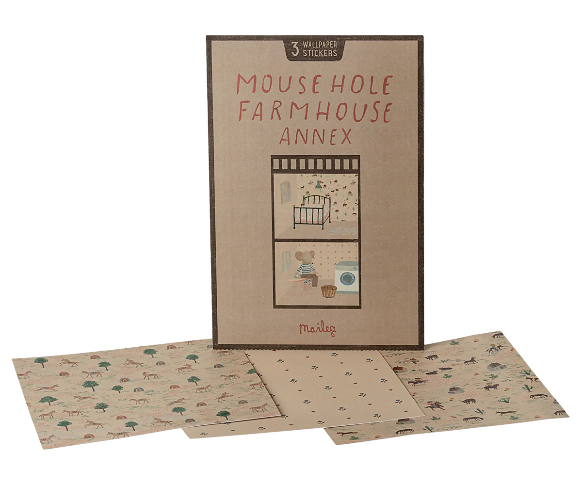 Mouse Hole Farmhouse Annex Wallpaper by Maileg