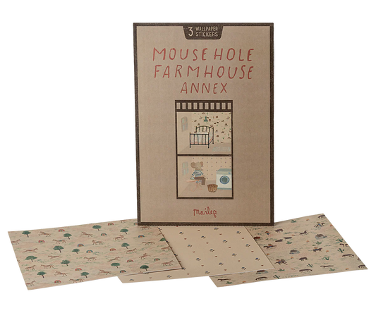 Mouse Hole Farmhouse Annex Wallpaper by Maileg