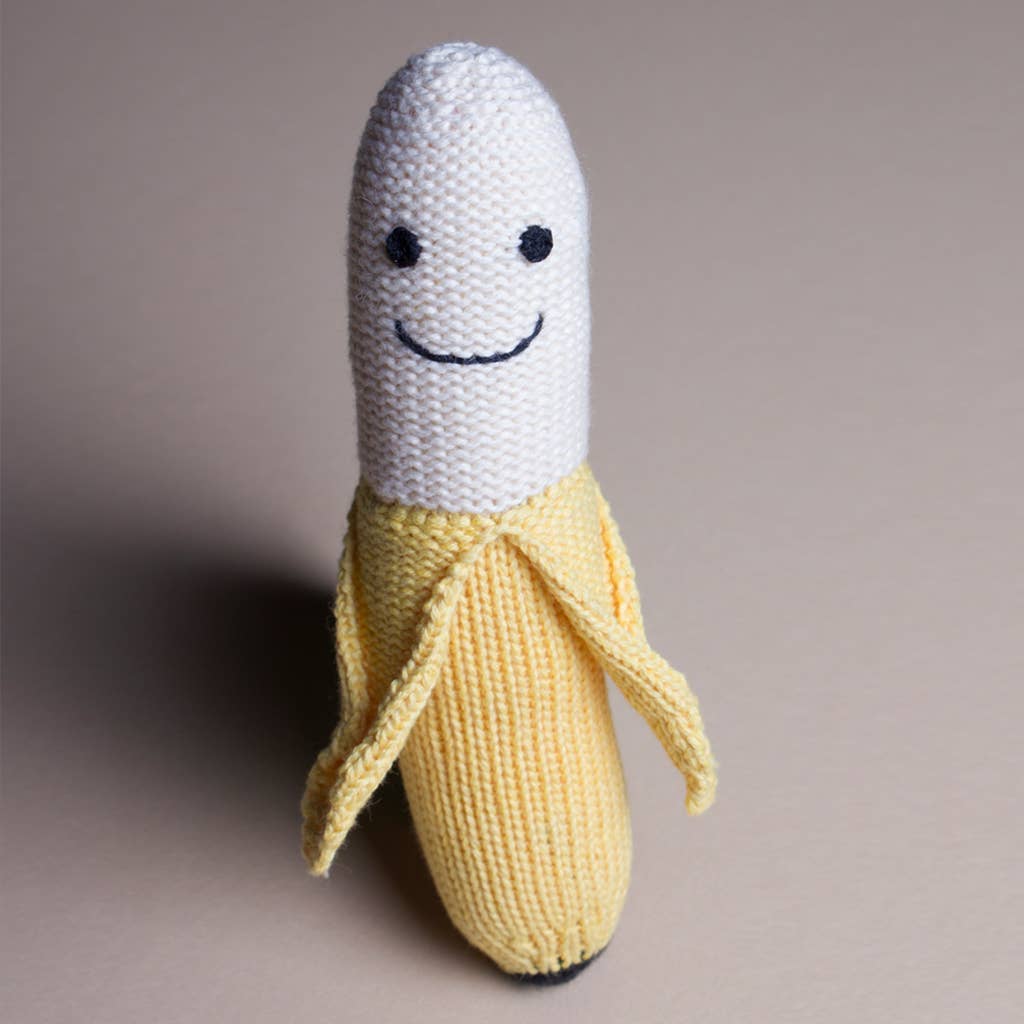 Banana Rattle Organic Baby Toy by Estella NYC