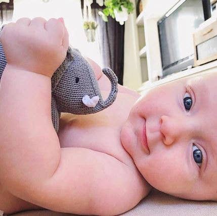 Organic Elephant Rattle by Estella NYC