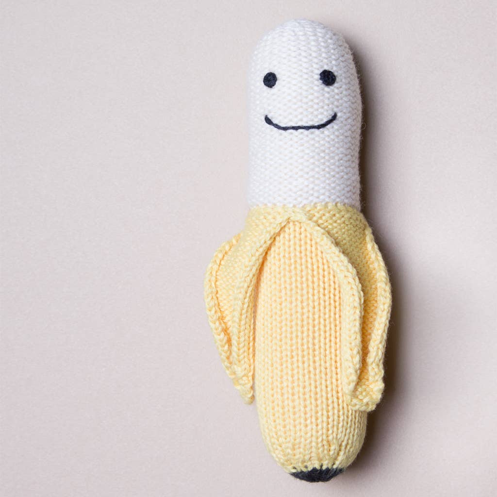 Banana Rattle Organic Baby Toy by Estella NYC