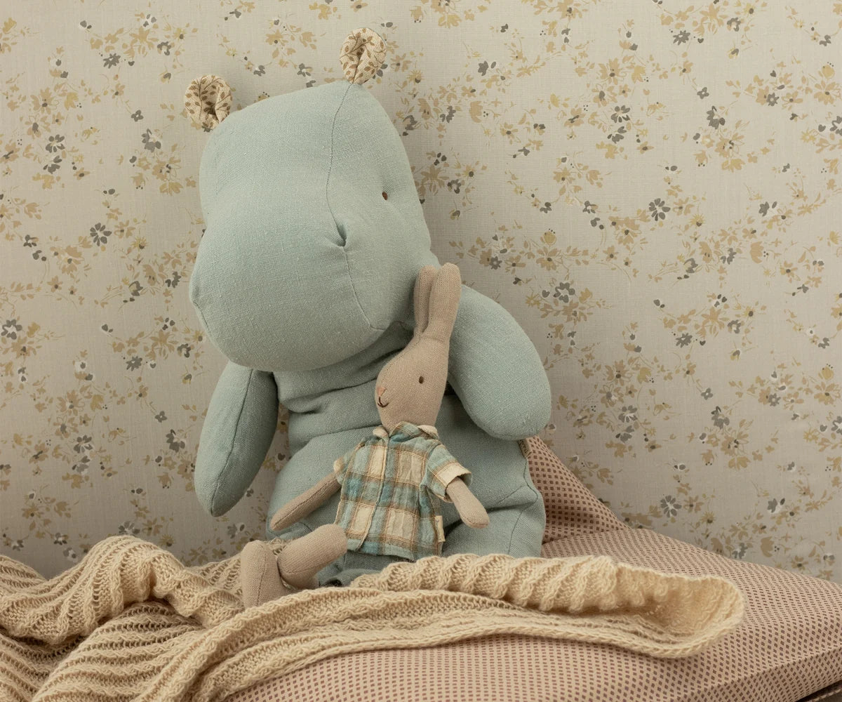 Medium Hippo, Blue Grey