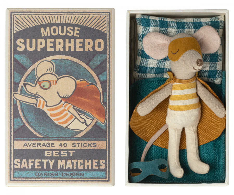 Superhero Mouse, Little Brother, by Maileg