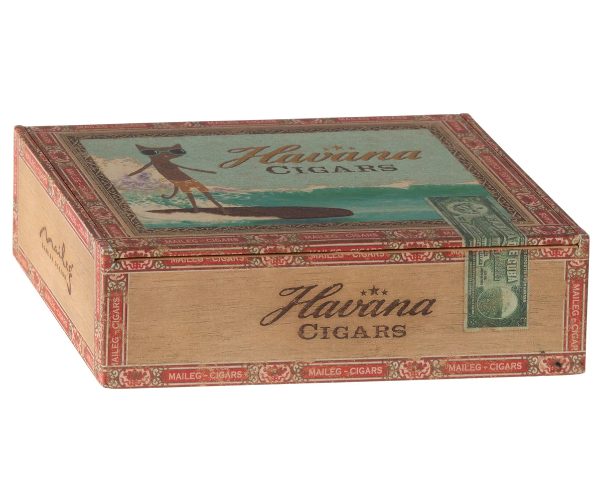 Mum and Dad Mice in Cigar Box, by Maileg