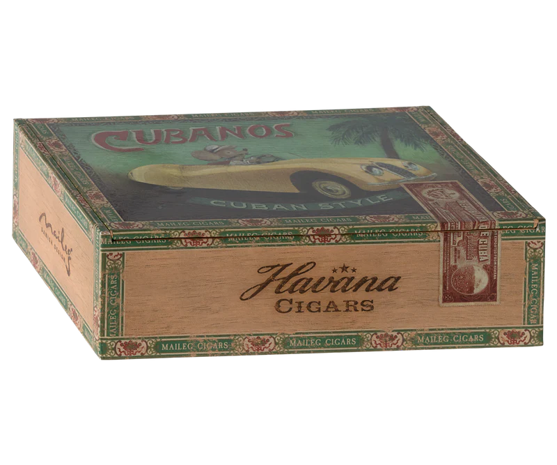 Grandma and Grandpa Mice in Cigarbox by Maileg