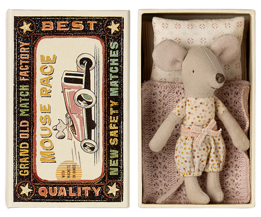 Little Sister Mouse in Matchbox, by Maileg