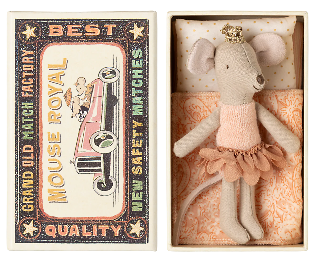 Princess Mouse, Little Sister in Matchbox, by Maileg
