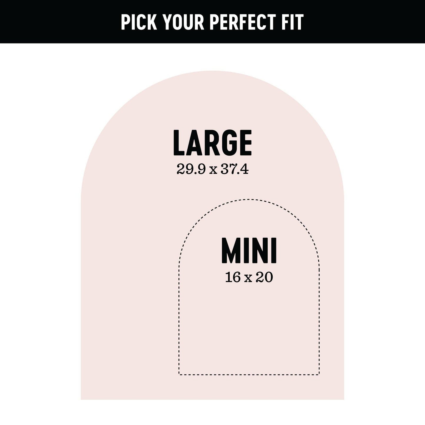 Blush Mini Arch Magnetic Wall Decal by The Type Set Co.