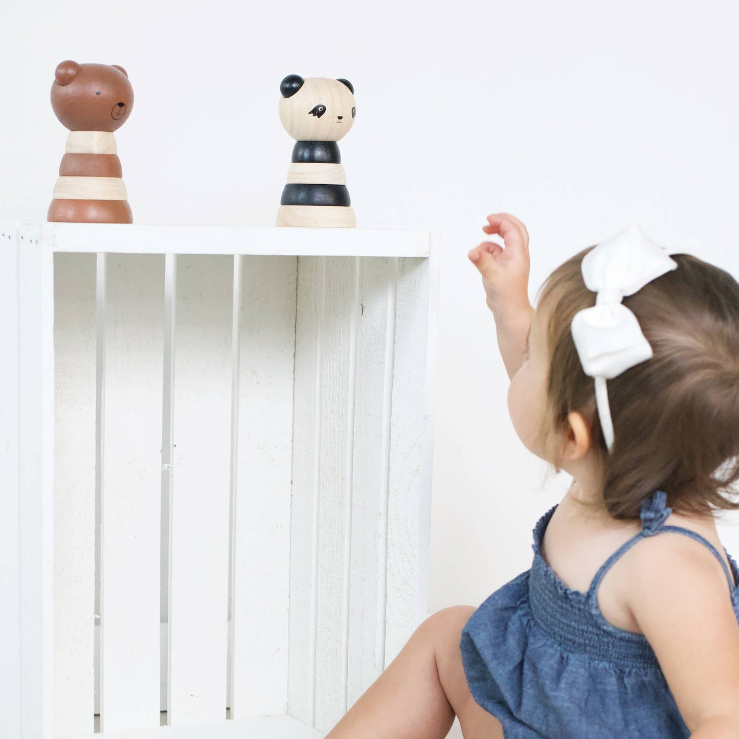 Panda Wood Stacker by Wee Gallery