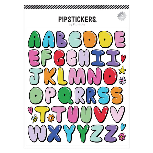 Bright & Bouncy Big Alphabet Pipstickers