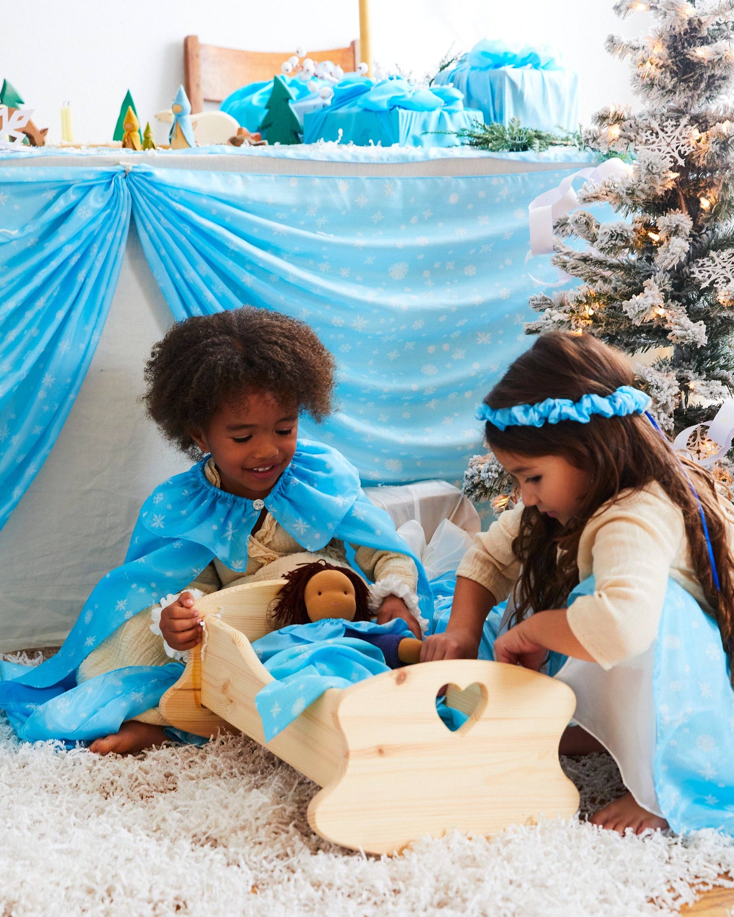 Snow Garland Headband by Sarah's Silks