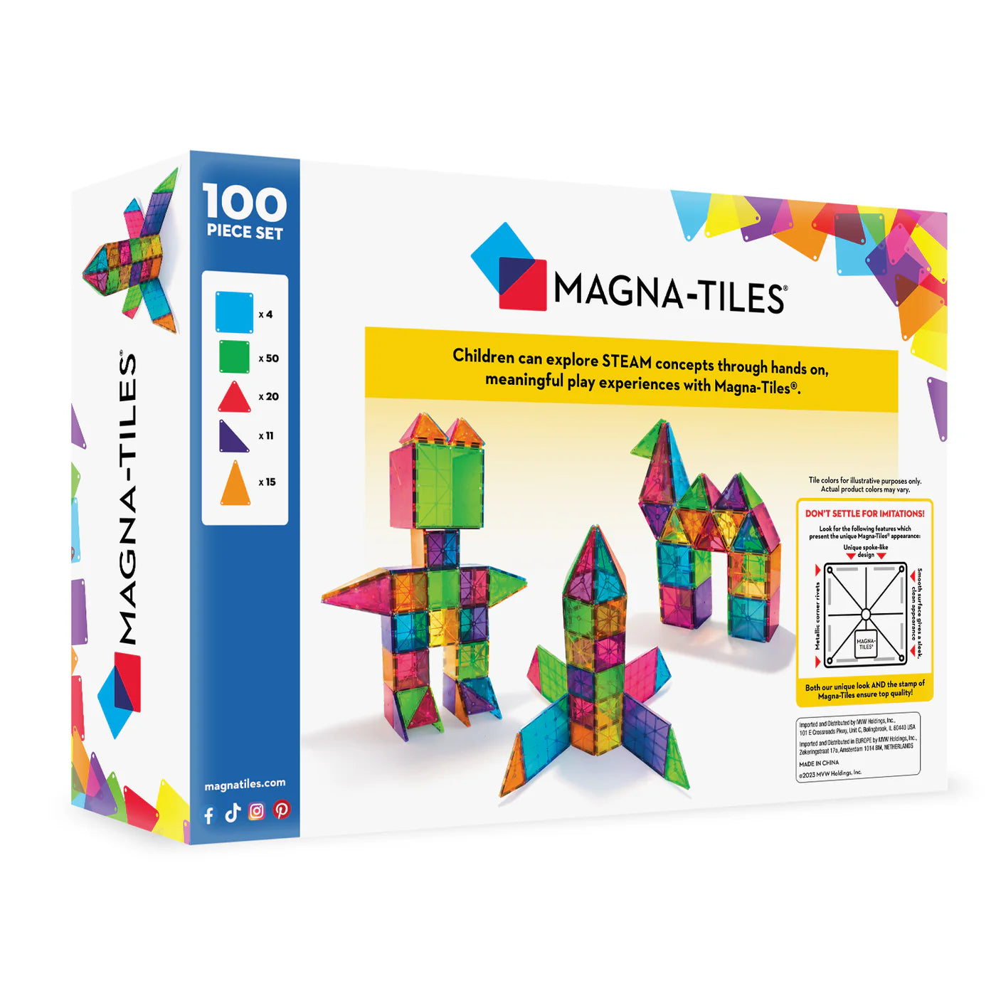 Magna-Tiles Classic 100 Piece Set