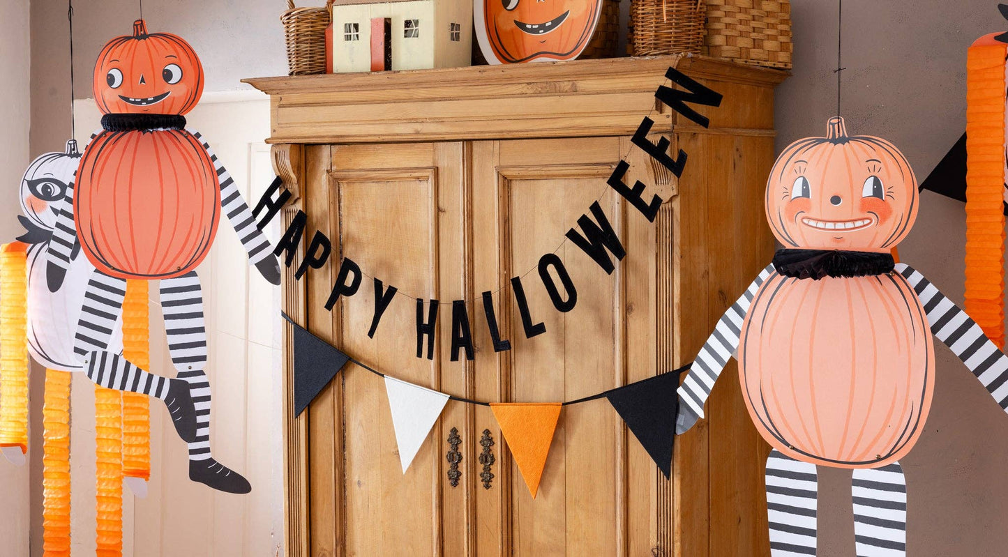 Halloween Colors Felt Pennant Banner