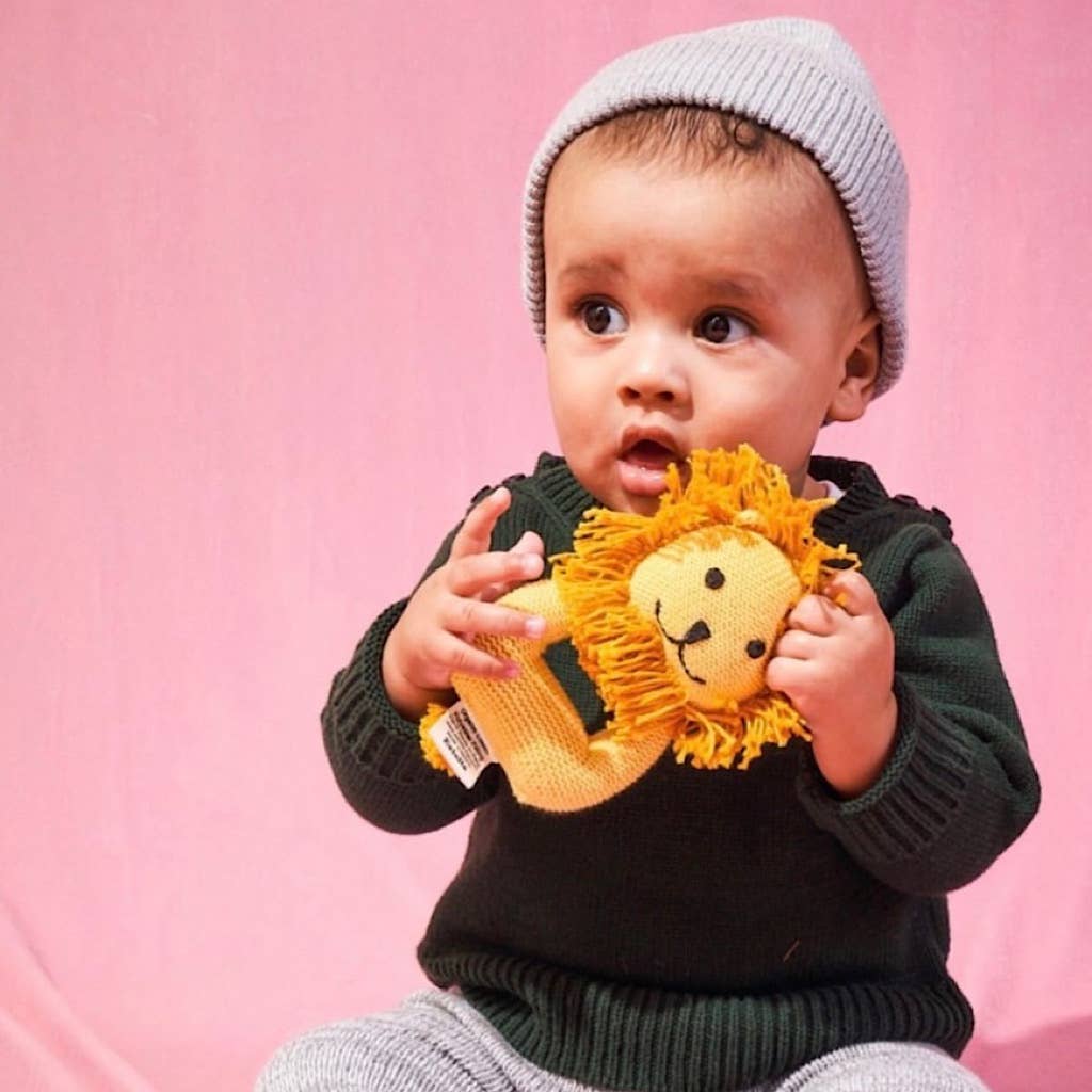 Organic Lion Rattle by Estella NYC