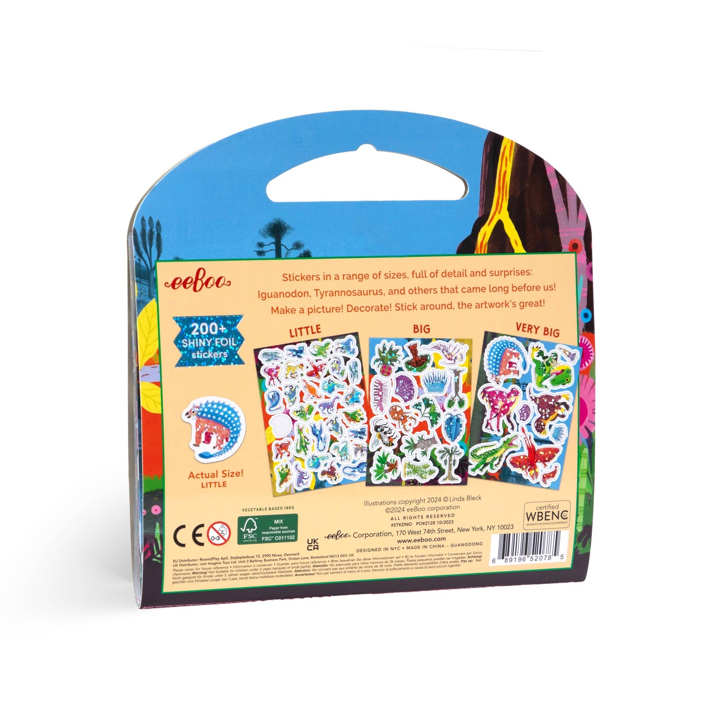 Dinosaurs Shiny Sticker Book by eeBoo