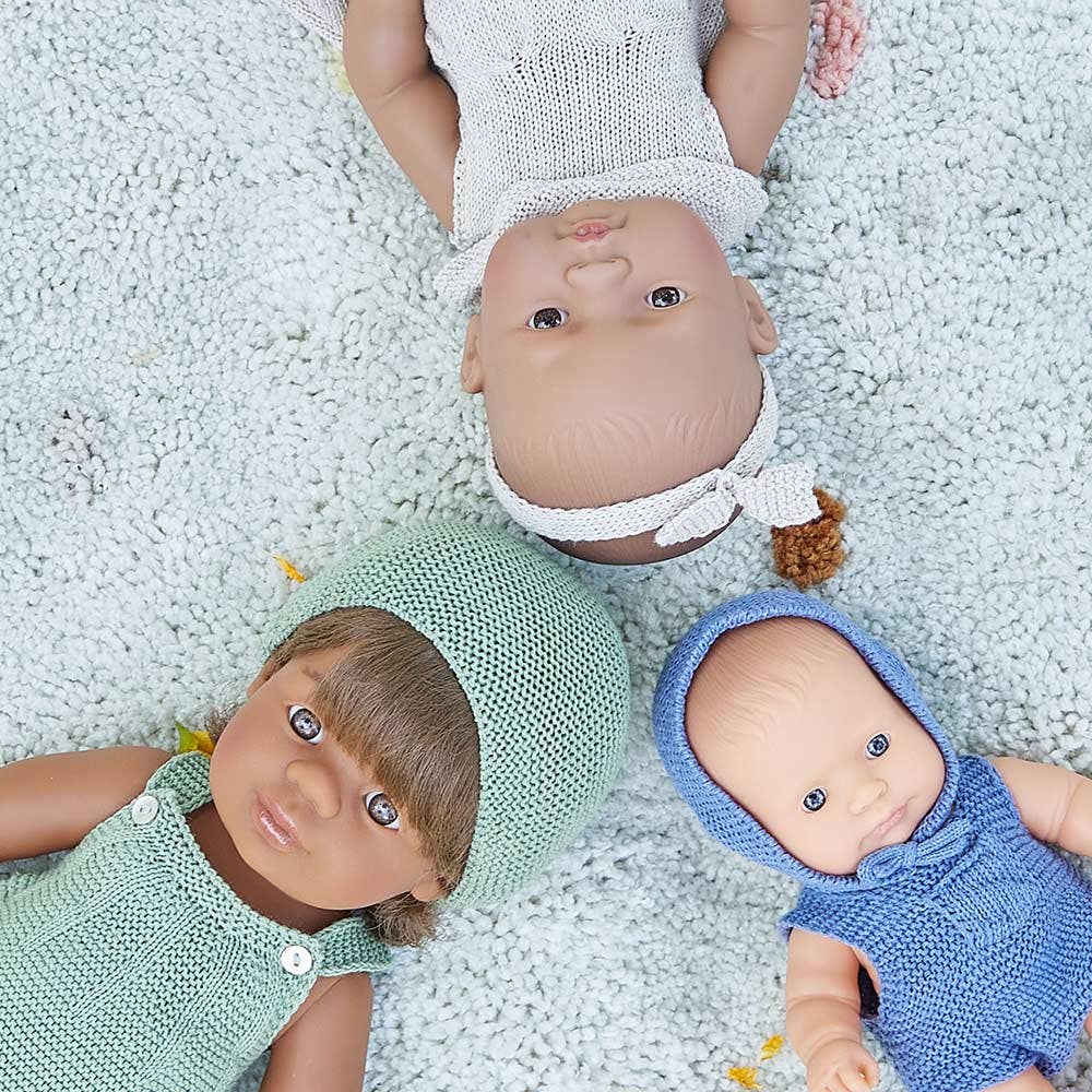 Miniland Baby Doll Light Skin Tone Girl 12 5/8"