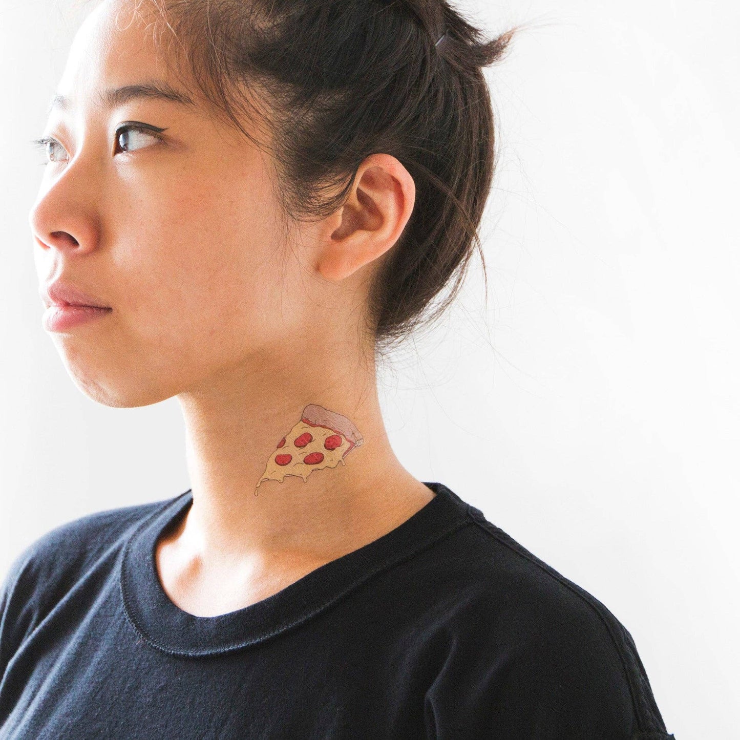 Pizza Slice Temporary Tattoo Pair