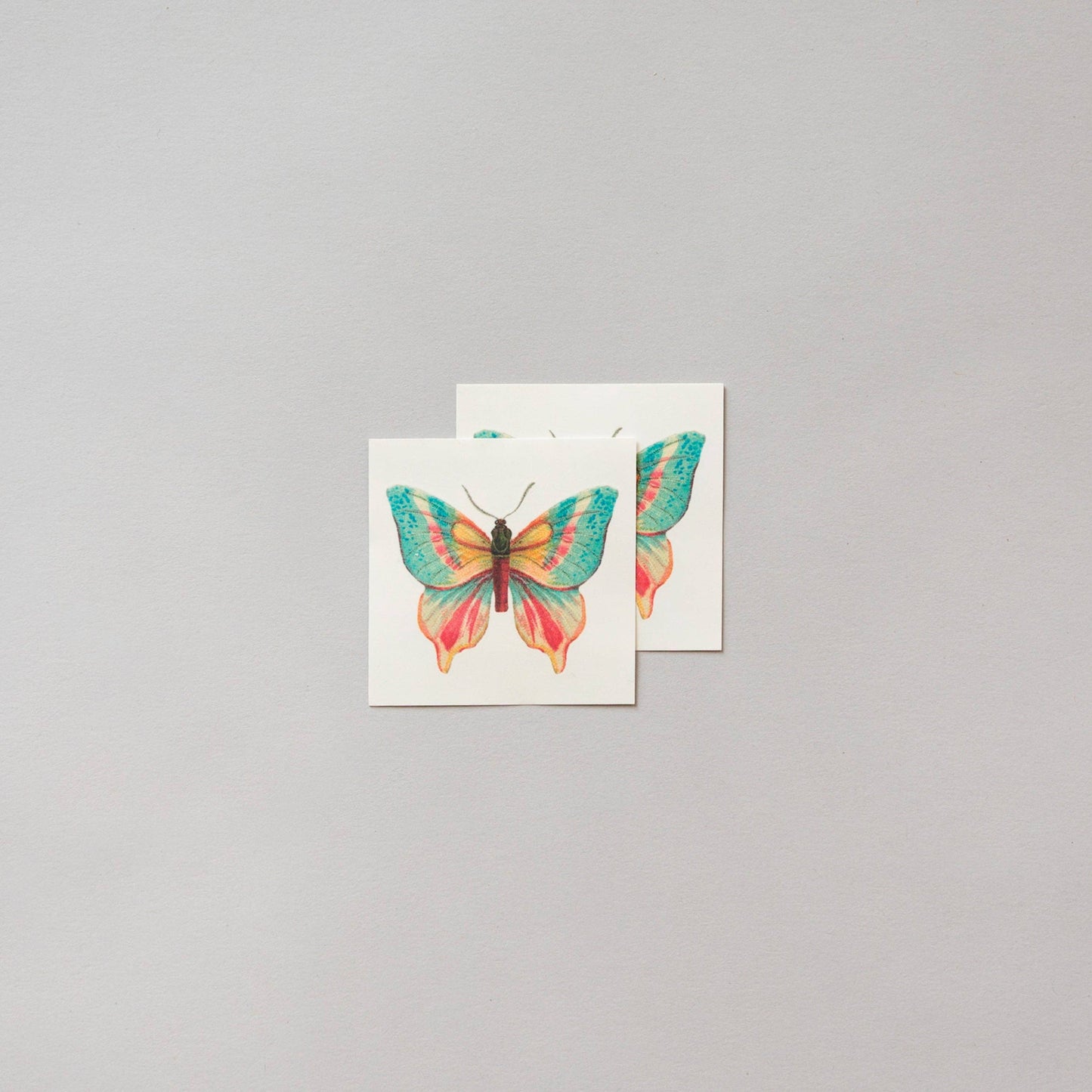 Blue Butterfly Temporary Tattoo Pair