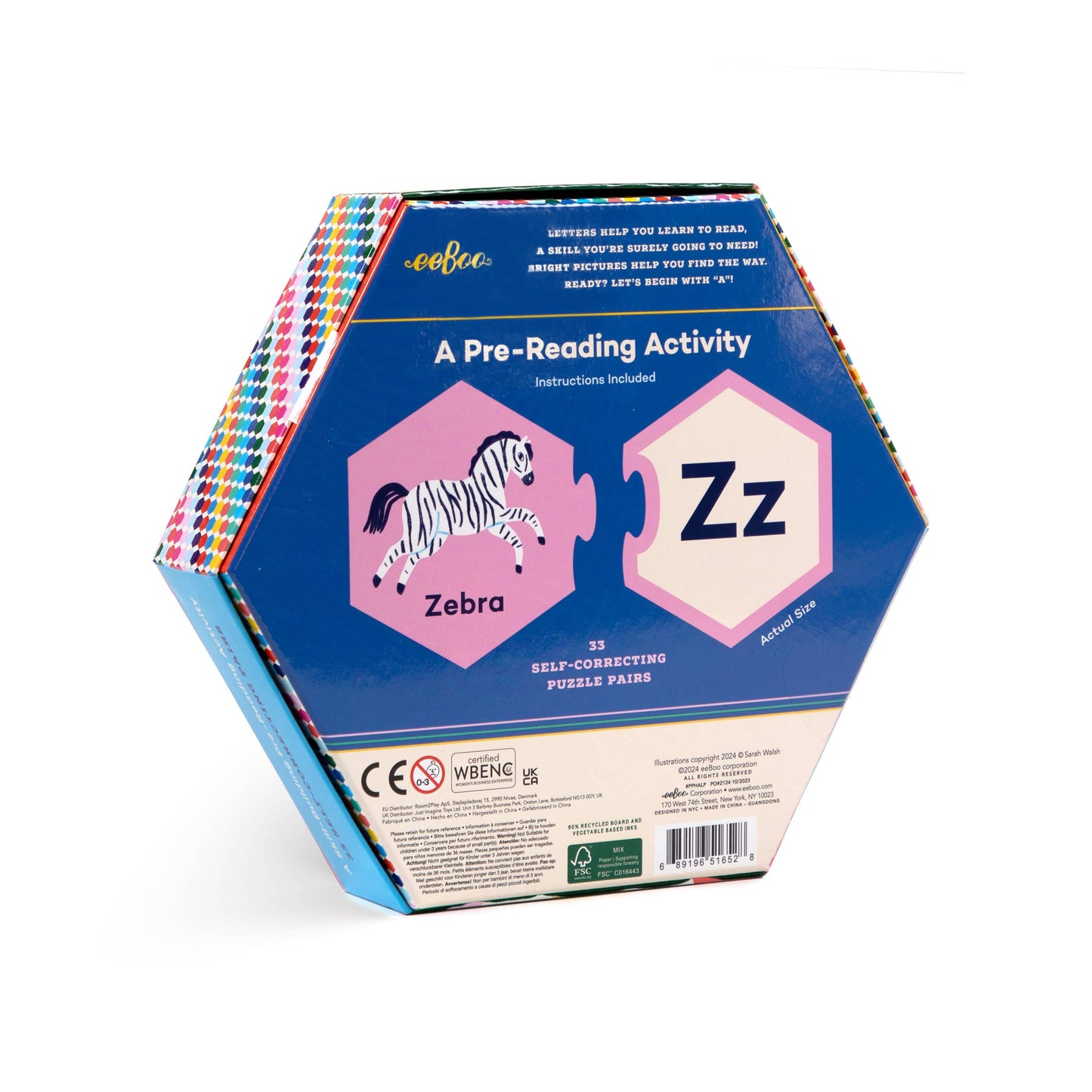 Alphabet Hexagon Puzzle Pairs by eeBoo