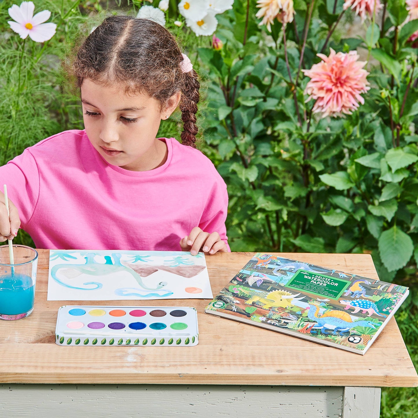 Dinosaur - Watercolor Tin Paint Set by eeBoo