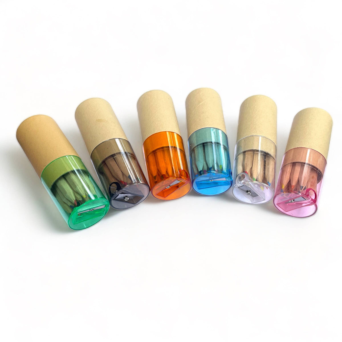 Mini Travel Colored Pencils with Built In Sharpener (Assorted Colors)