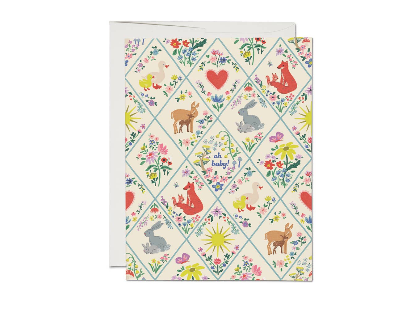 Oh Baby! Woodland Critters New Baby Greeting Card