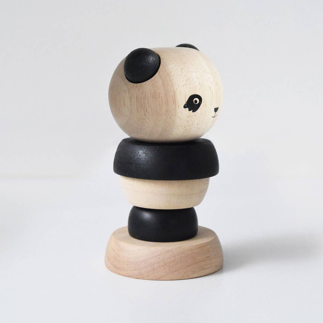 Panda Wood Stacker by Wee Gallery