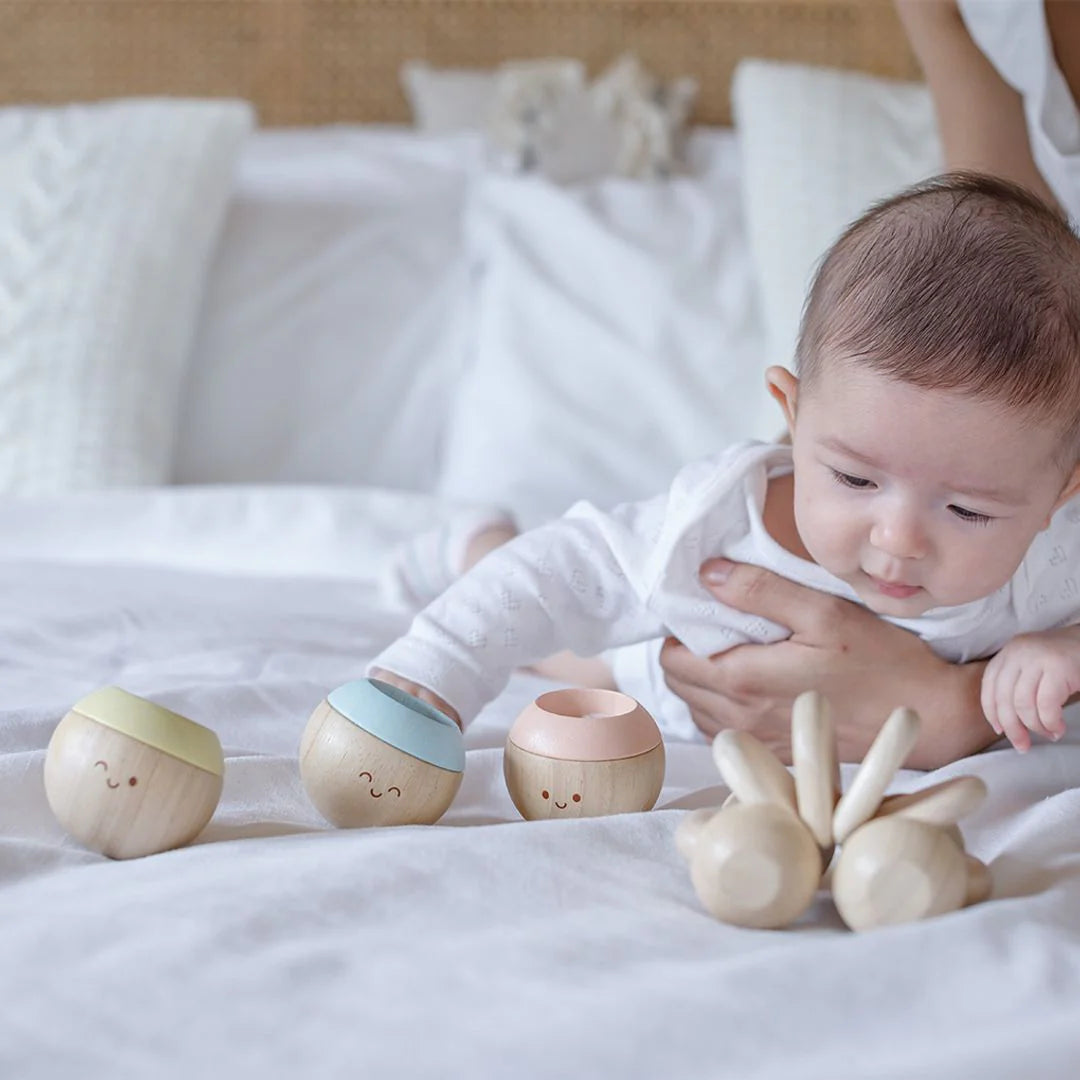 Pastel Sensory Tumbling Toys by Plan Toys