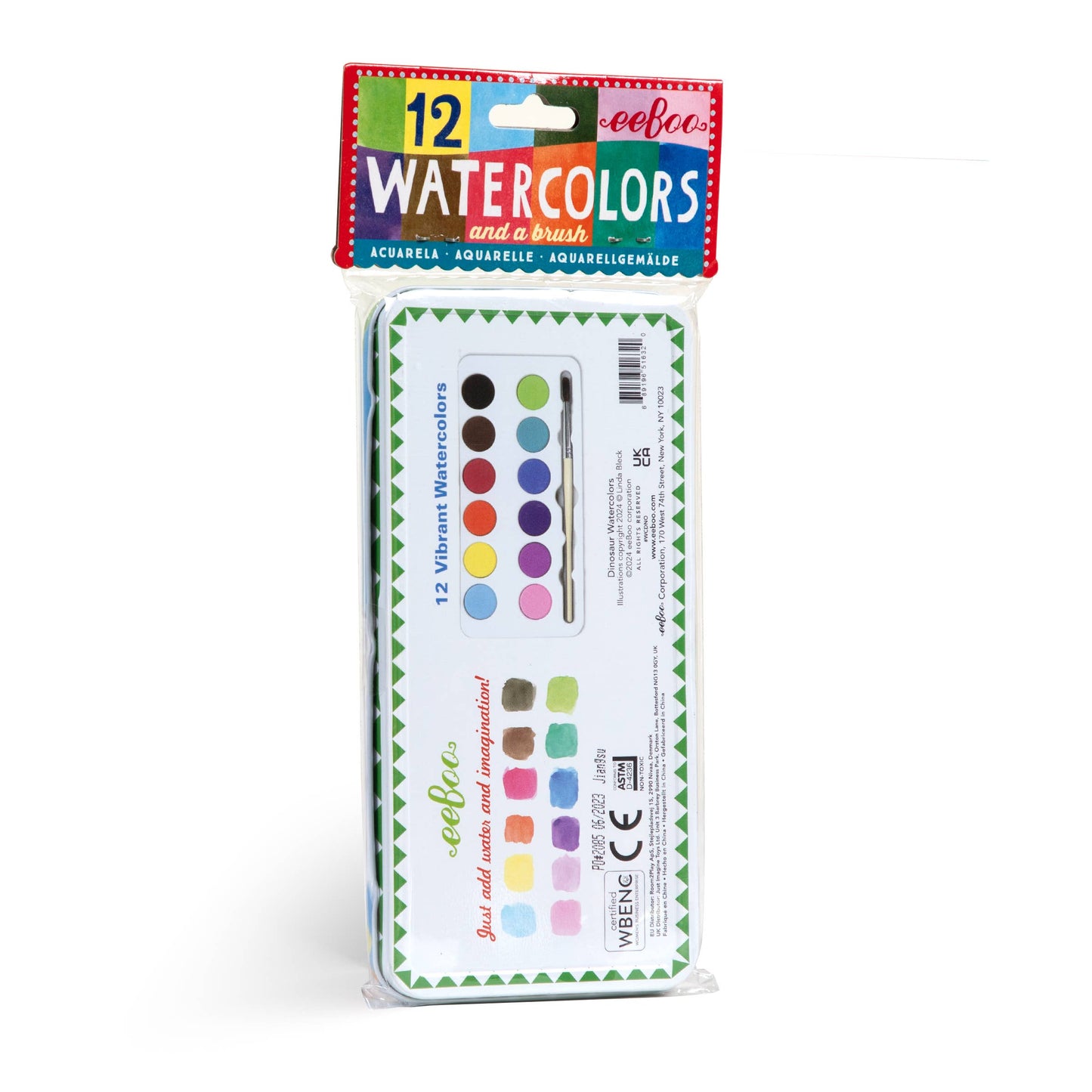 Dinosaur - Watercolor Tin Paint Set by eeBoo