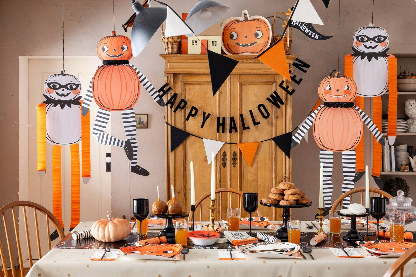 Halloween Colors Felt Pennant Banner
