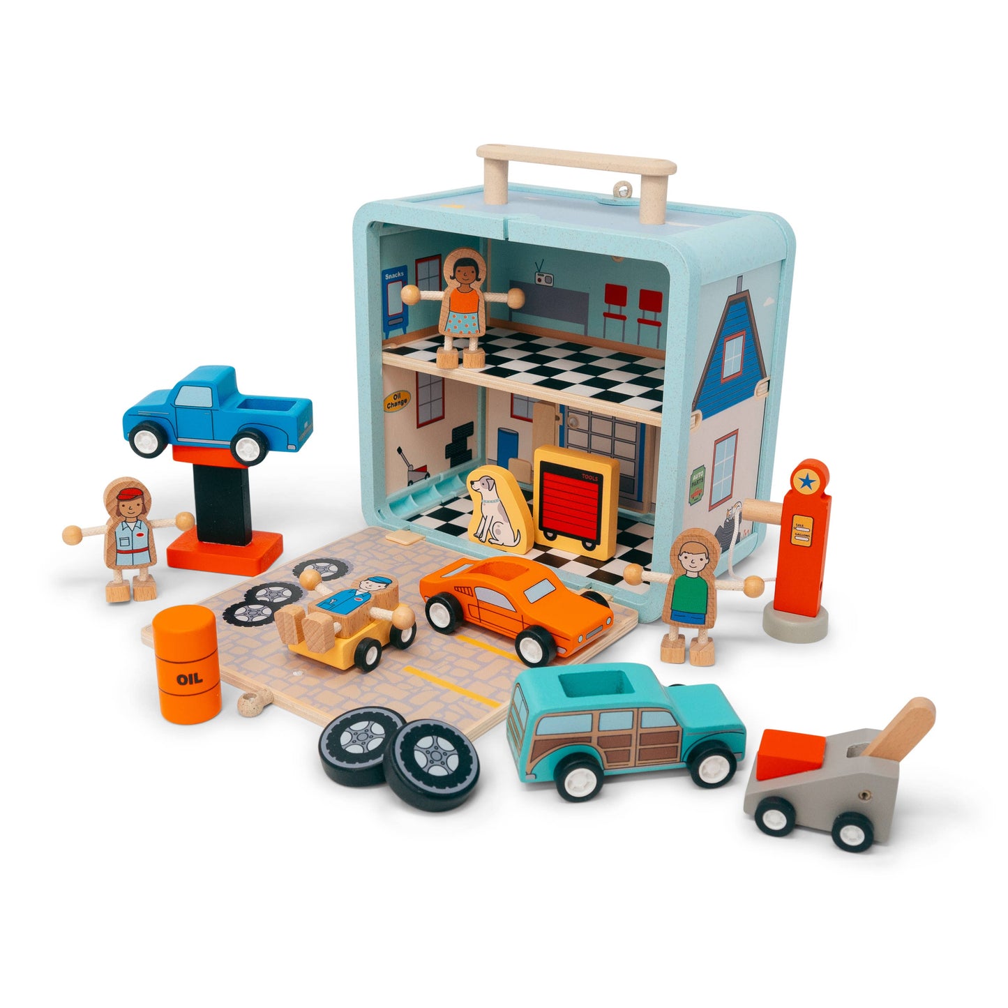 Suitcase Series: Auto Repair Shop Play Set