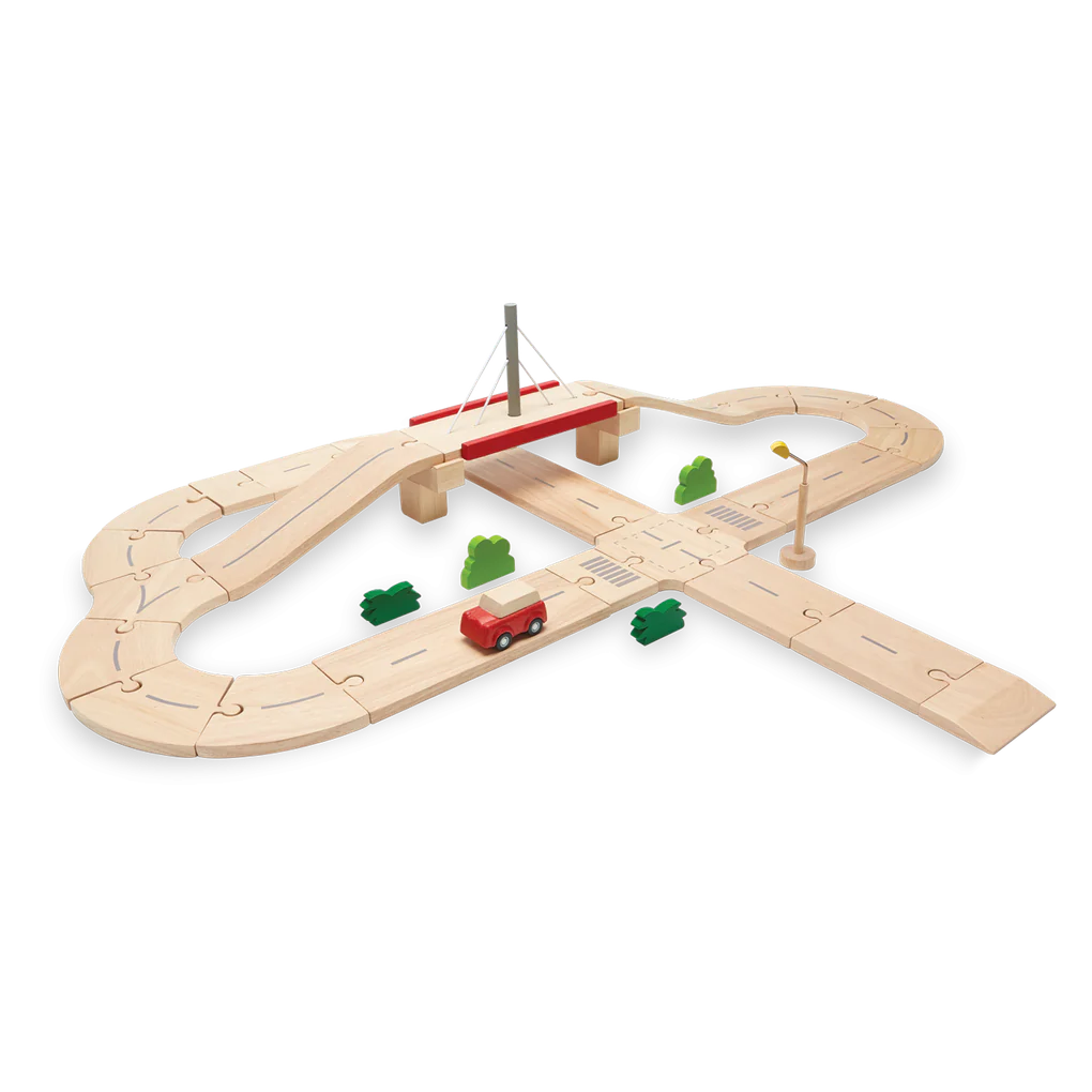 Wooden Road System Play Set by PlanToys