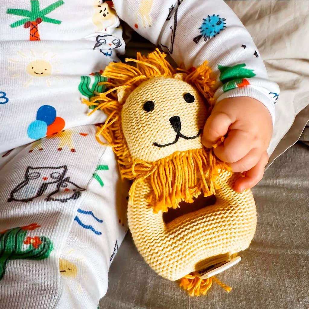 Organic Lion Rattle by Estella NYC