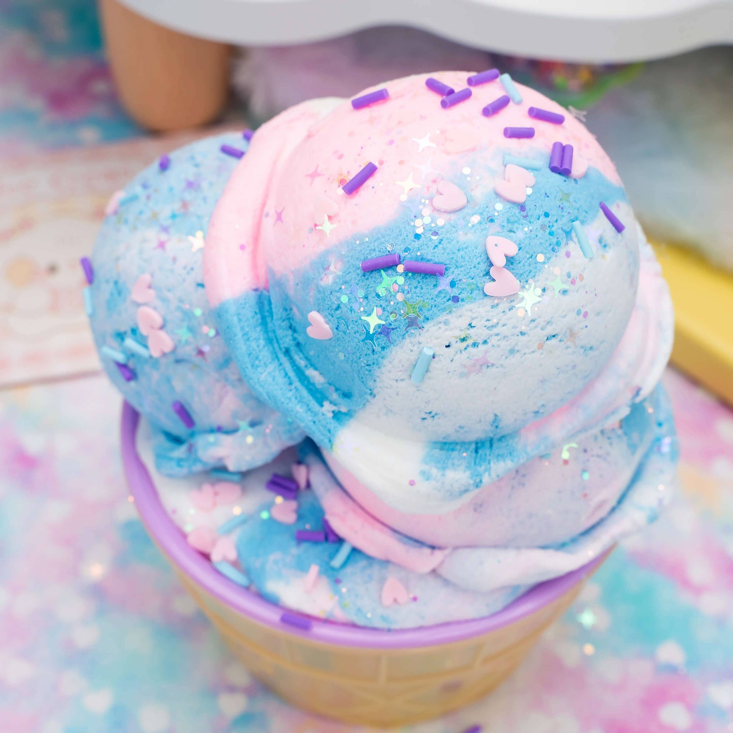 Cotton Candy Scented Ice Cream Pint Slime by Kawaii Slime Company