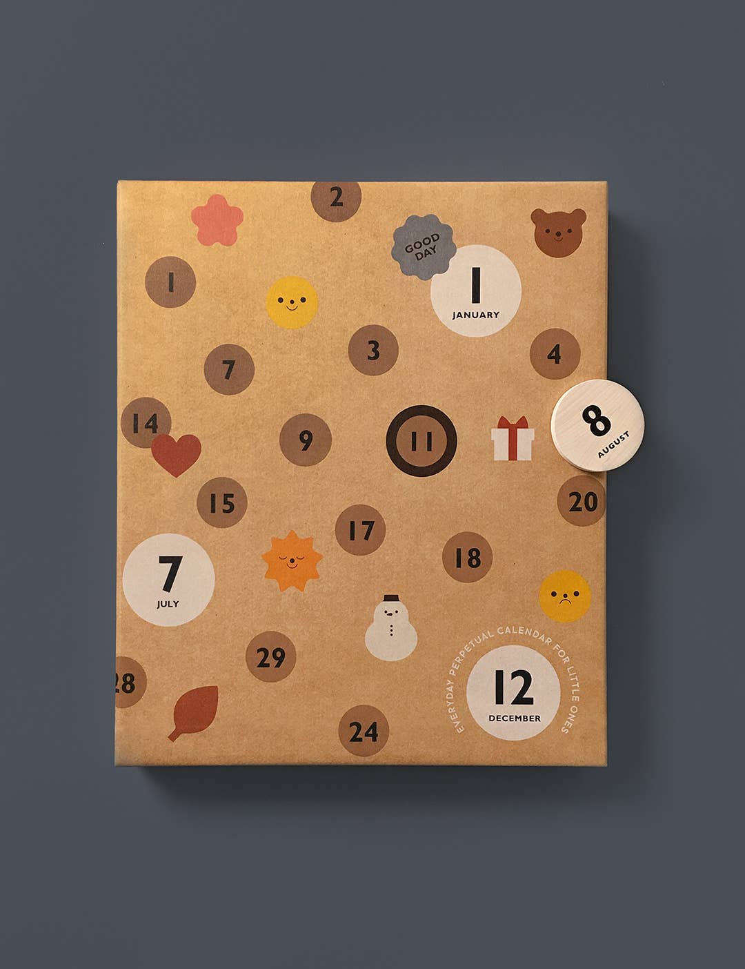 My Calendar, Wooden Perpetual Calendar - Moon Picnic