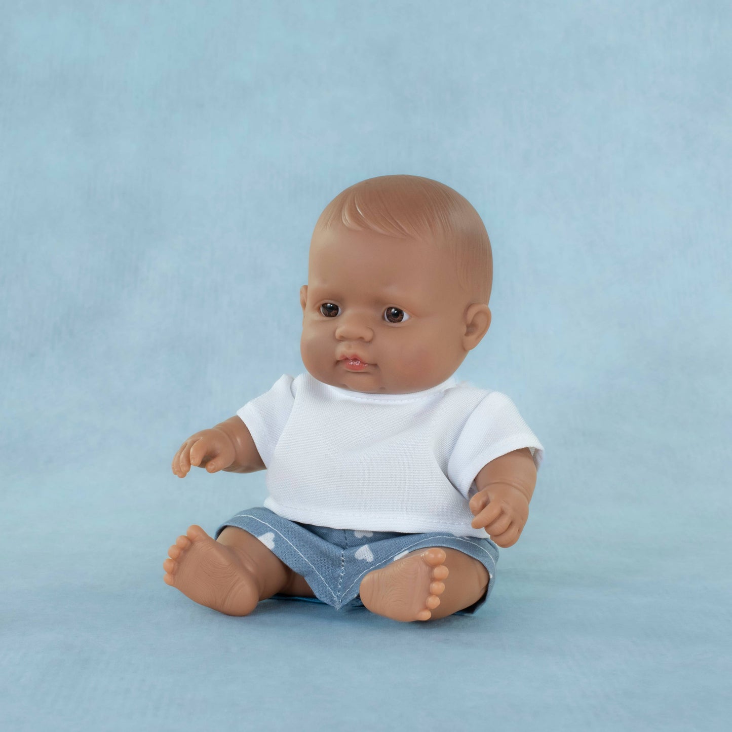 Miniland Baby Doll Medium Skin Tone Boy 8 1/4''
