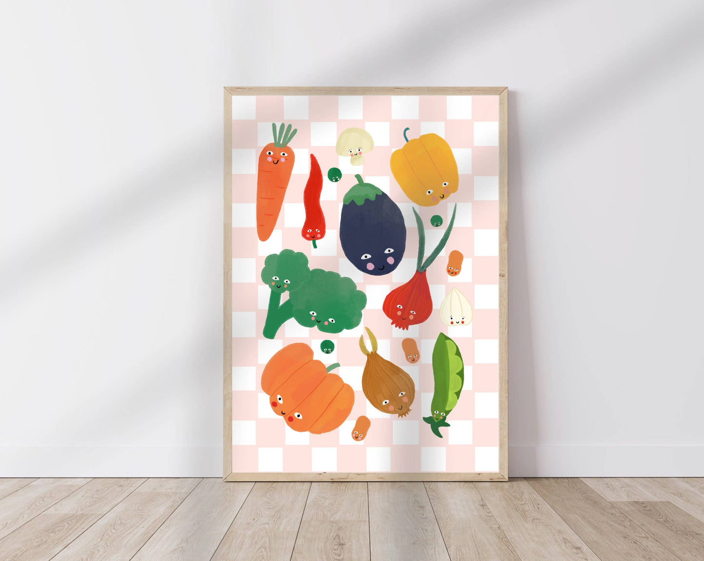 Happy Veggies Art Print